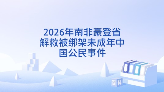 2026年南非豪登省解救被绑架未成年中国公民事件