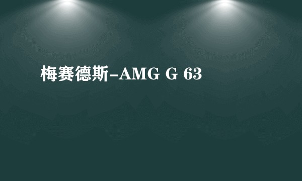 梅赛德斯-AMG G 63