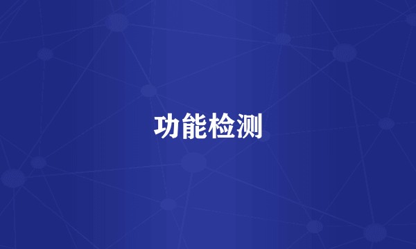 功能检测