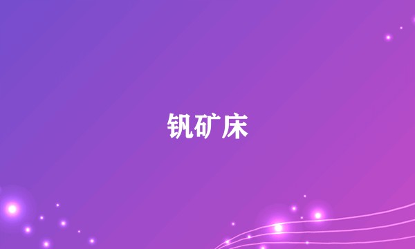钒矿床