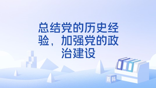 总结党的历史经验，加强党的政治建设