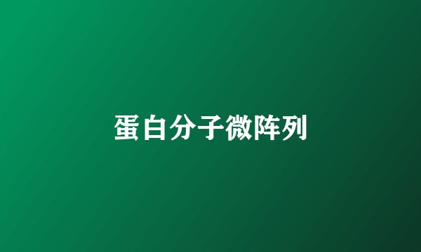 蛋白分子微阵列
