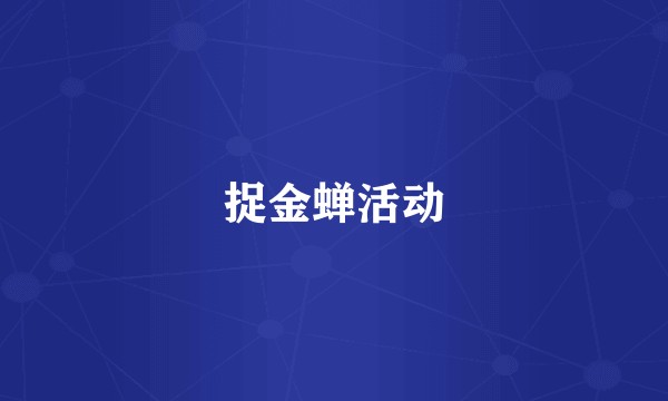 捉金蝉活动