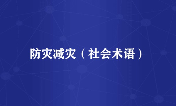 防灾减灾（社会术语）