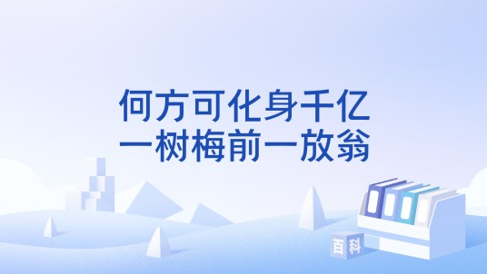 何方可化身千亿，一树梅前一放翁
