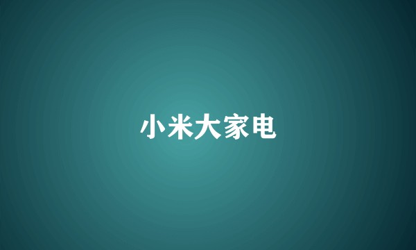小米大家电