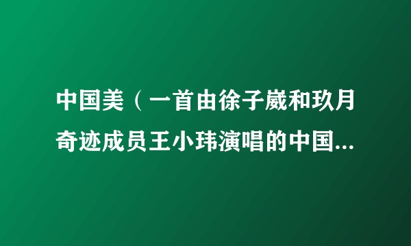 中国美（一首由徐子崴和玖月奇迹成员王小玮演唱的中国风歌曲）