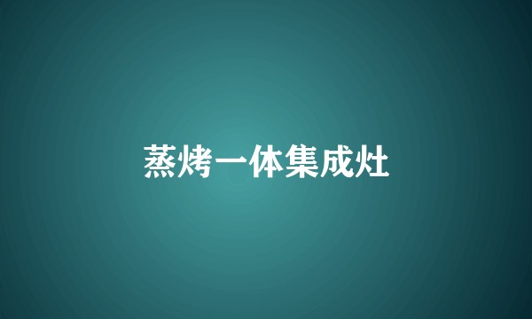 蒸烤一体集成灶