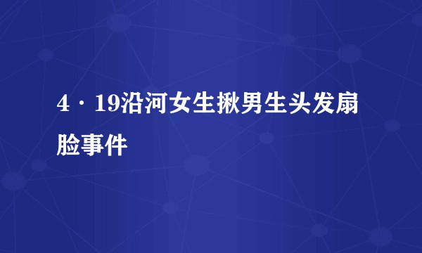 4·19沿河女生揪男生头发扇脸事件