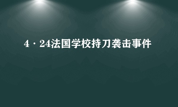 4·24法国学校持刀袭击事件