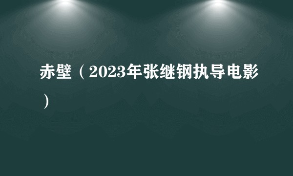 赤壁（2023年张继钢执导电影）