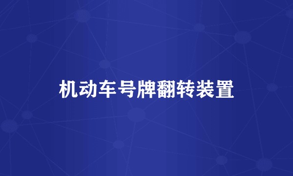 机动车号牌翻转装置