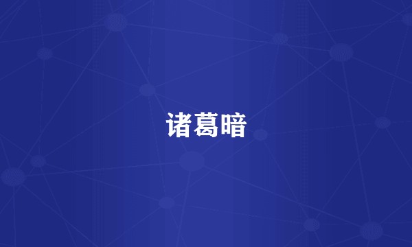 诸葛暗