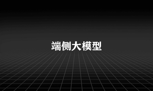 端侧大模型