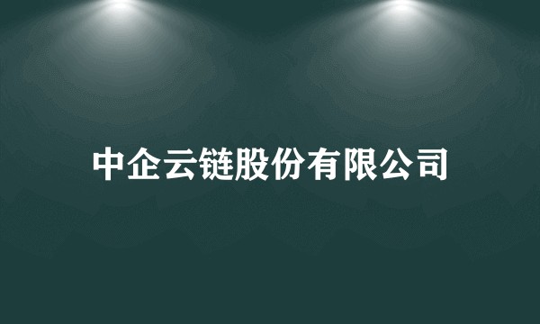 中企云链股份有限公司