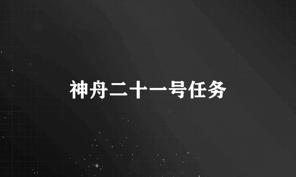 神舟二十一号任务
