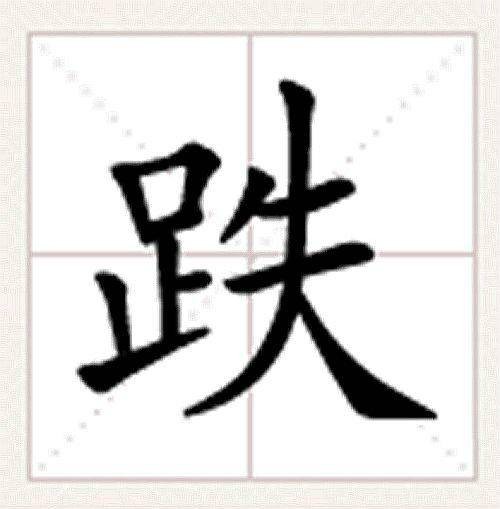 跌