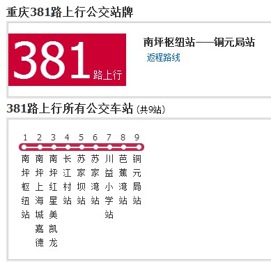 重庆公交381路