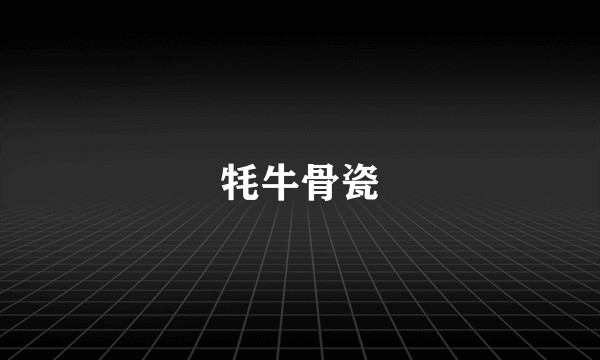 牦牛骨瓷