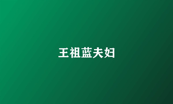 王祖蓝夫妇