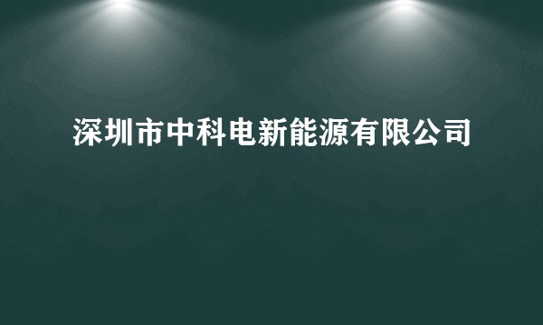 深圳市中科电新能源有限公司