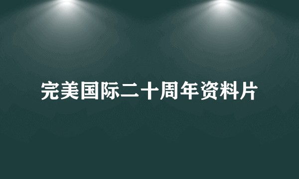 完美国际二十周年资料片