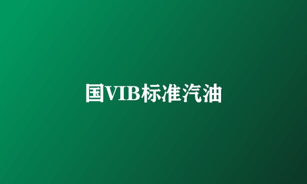 国VIB标准汽油