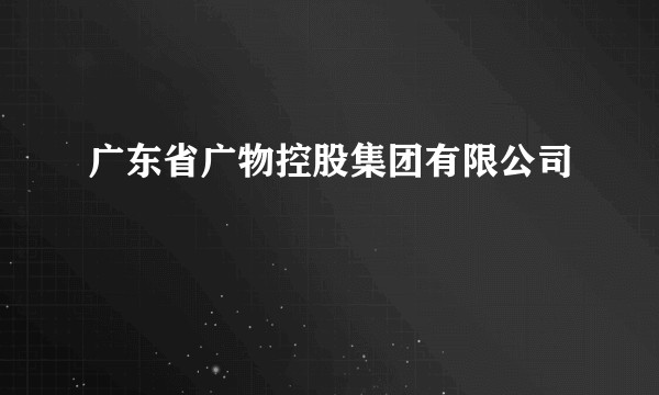 广东省广物控股集团有限公司