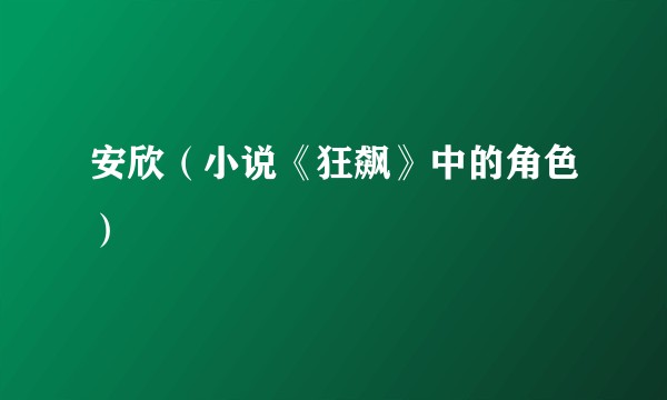 安欣(小说《狂飙》中的角色)
