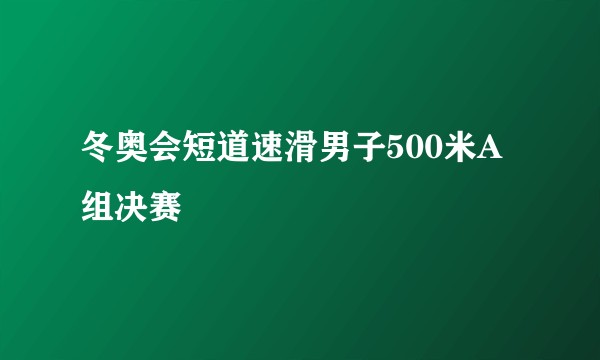 冬奥会短道速滑男子500米A组决赛