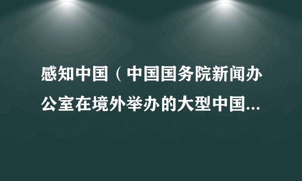 感知中国（中国国务院新闻办公室在境外举办的大型中国主题对外交流活动）