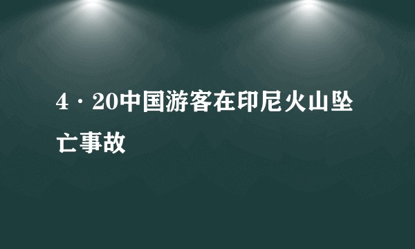 4·20中国游客在印尼火山坠亡事故