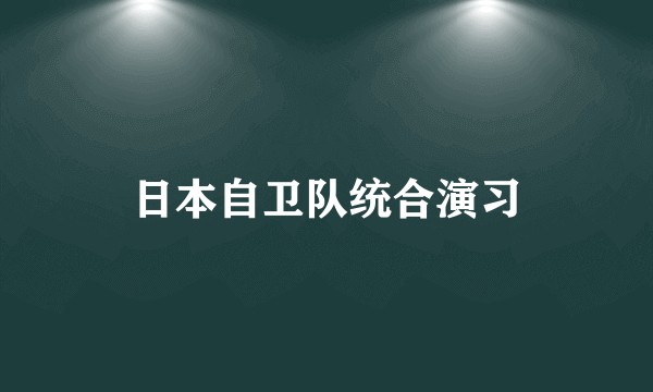 日本自卫队统合演习