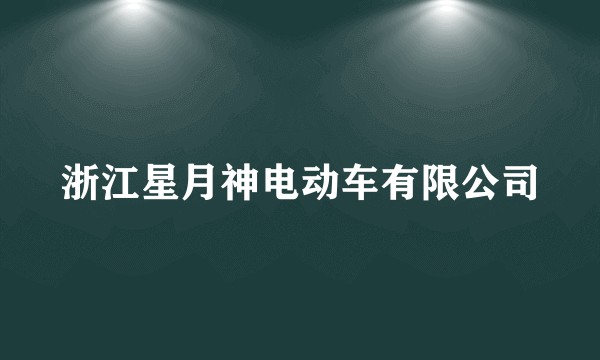 浙江星月神电动车有限公司