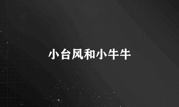 小台风和小牛牛