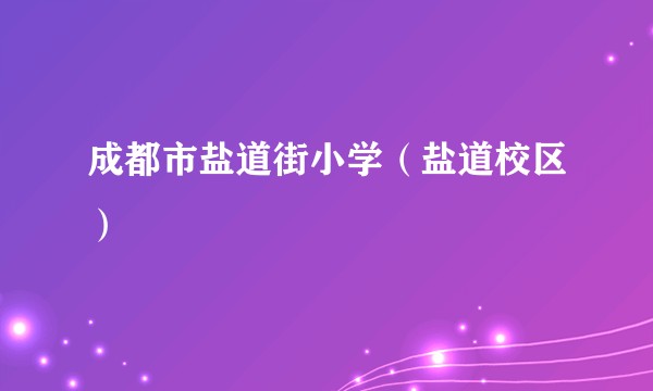 成都市盐道街小学（盐道校区）