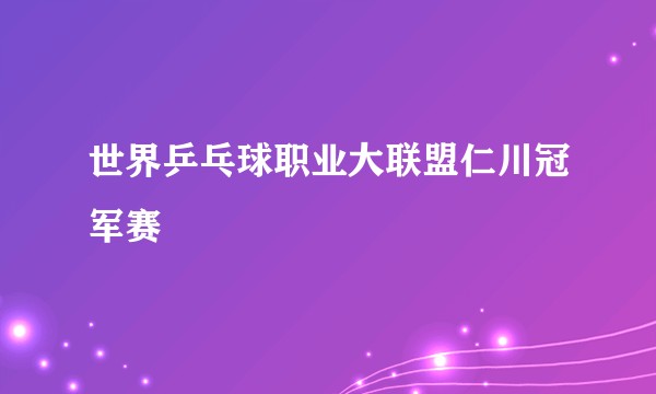 世界乒乓球职业大联盟仁川冠军赛