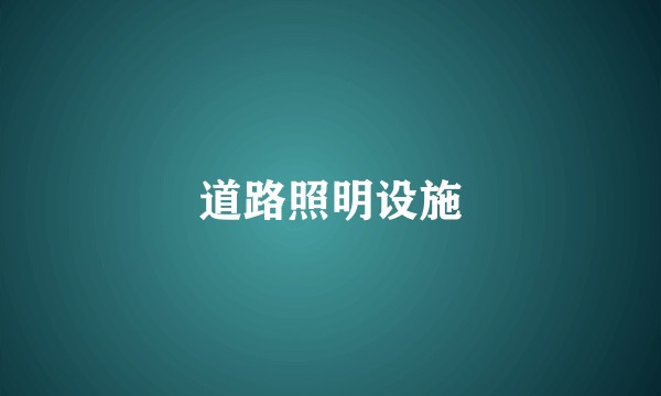 道路照明设施