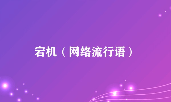 宕机（网络流行语）