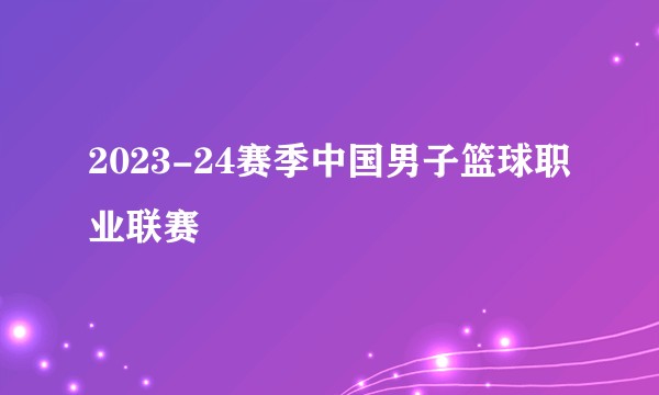 2023-24赛季中国男子篮球职业联赛