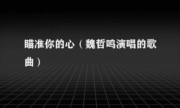 瞄准你的心（魏哲鸣演唱的歌曲）