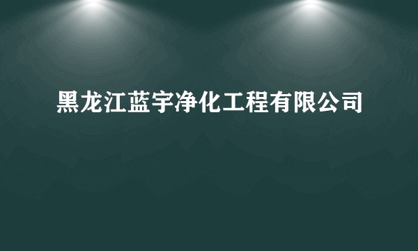 黑龙江蓝宇净化工程有限公司