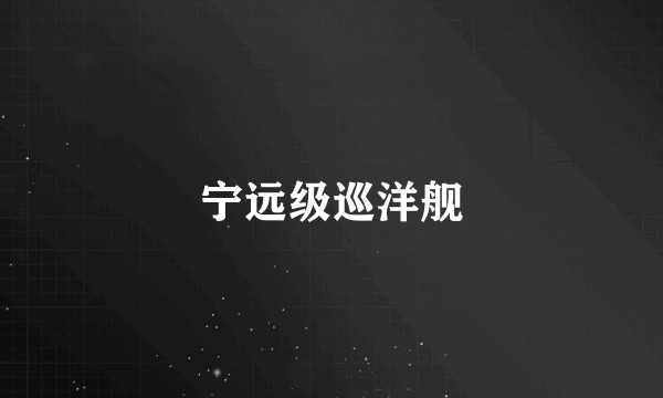 宁远级巡洋舰