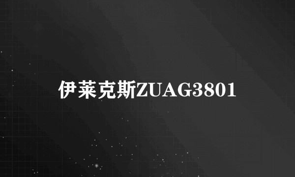 伊莱克斯ZUAG3801