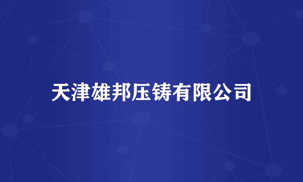 天津雄邦压铸有限公司