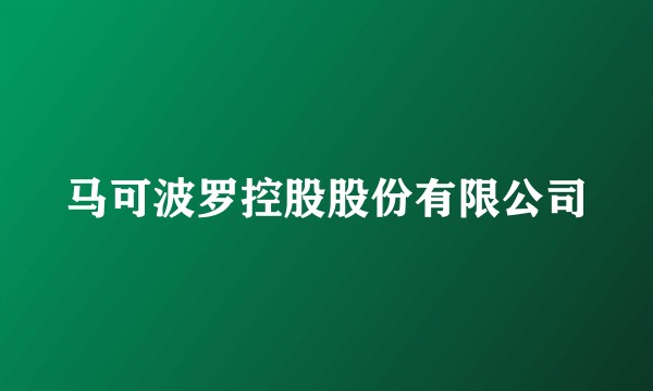 马可波罗控股股份有限公司