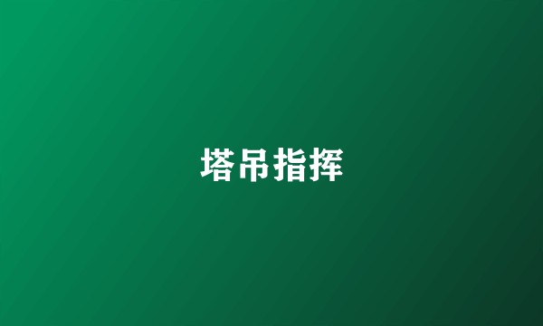 塔吊指挥