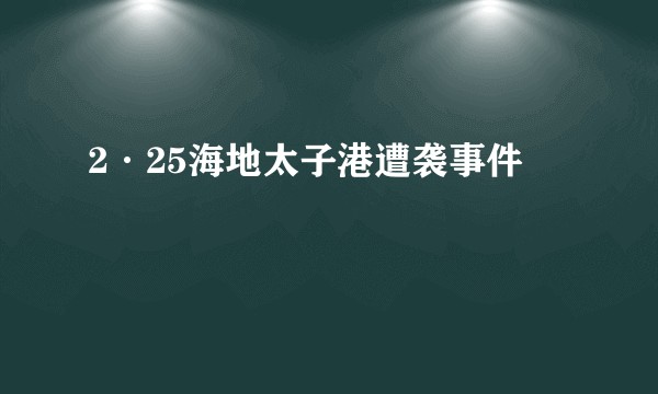2·25海地太子港遭袭事件