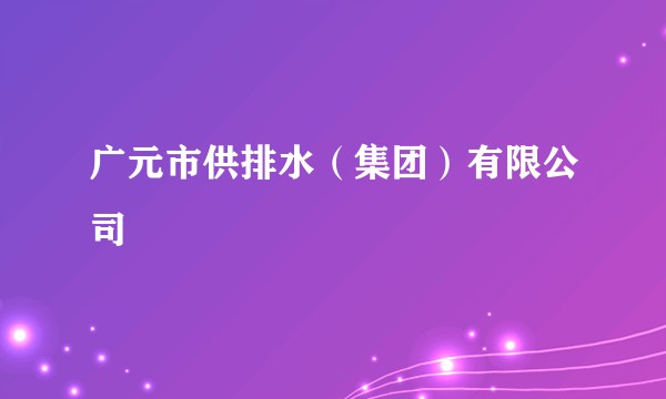 广元市供排水（集团）有限公司