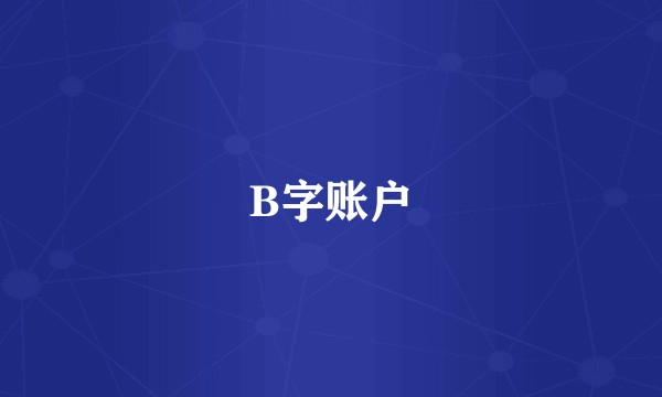 B字账户